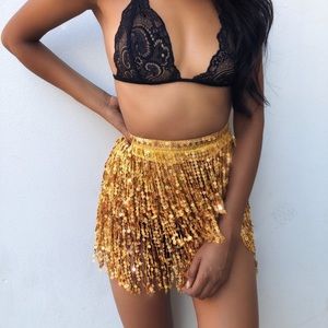 Gold Wrap Skirt